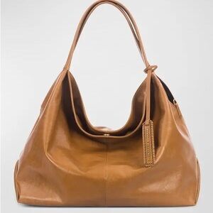 Brandon Blackwood Sylvia Hobo Bag in tan leather